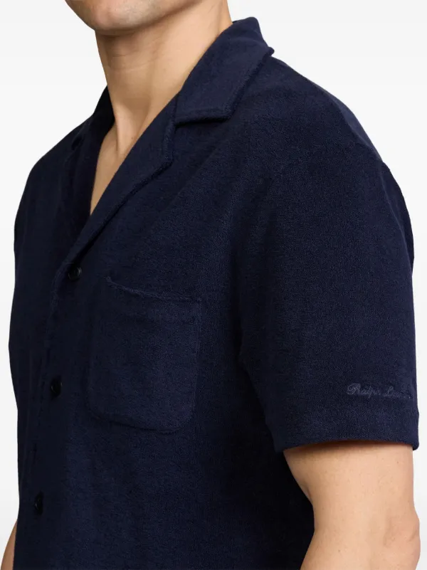 Ralph Lauren Purple Label terry-cloth Shirt | Blue | FARFETCH