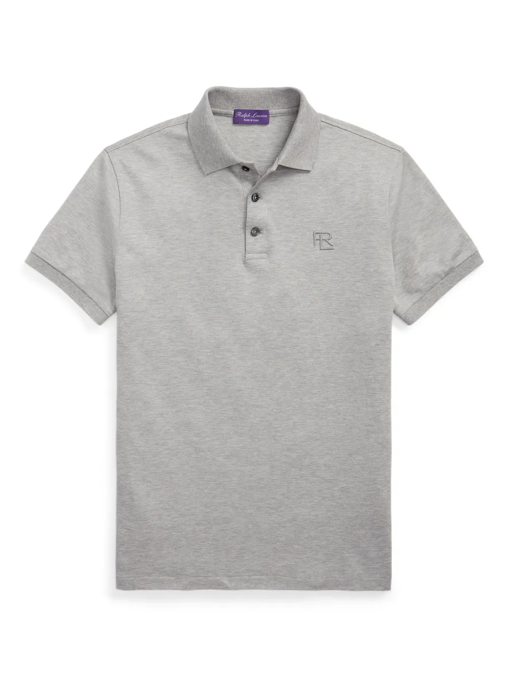 Ralph Lauren Purple Label Piqué poloshirt Grijs