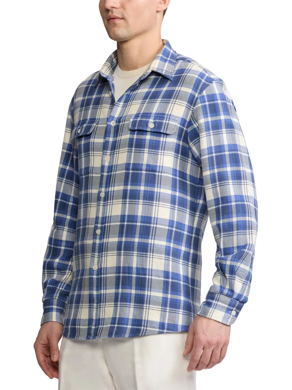 Ralph Lauren Purple Label Geruit overhemd Blauw