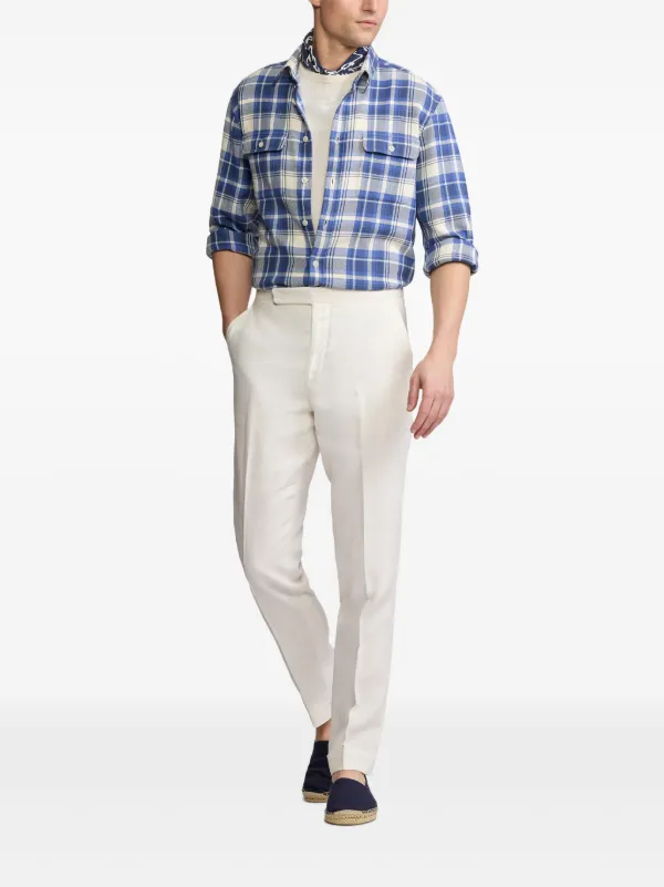 Ralph Lauren Purple Label Plaid Shirt | Blue | FARFETCH