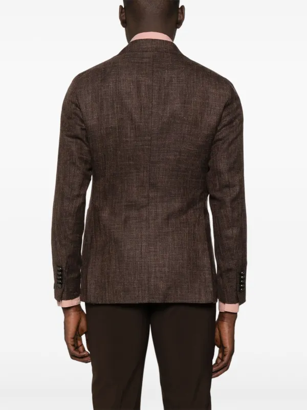 Tagliatore ブローチディテール ジャケット | ブラウン | FARFETCH JP