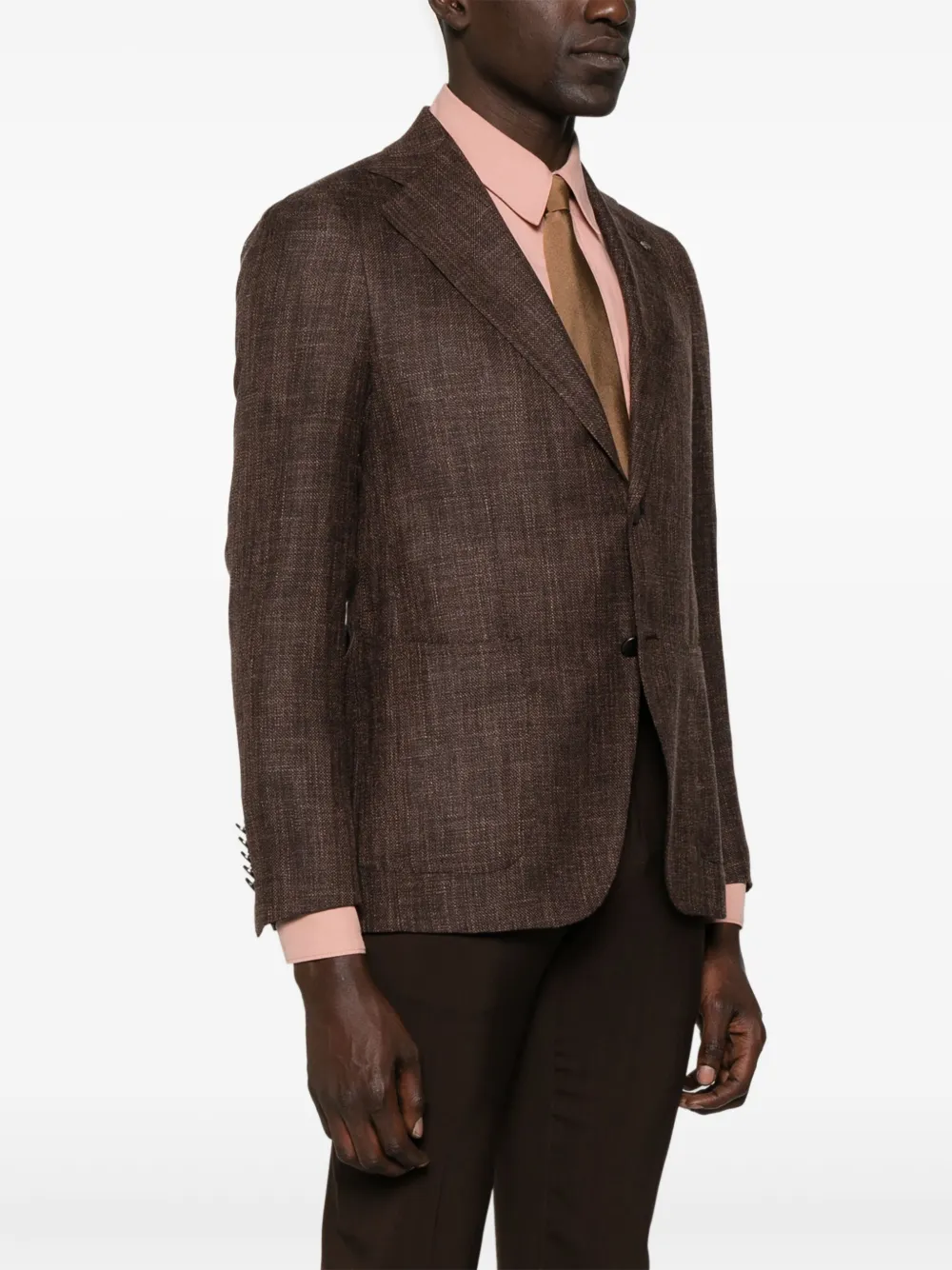 Tagliatore Blazer met broche Bruin