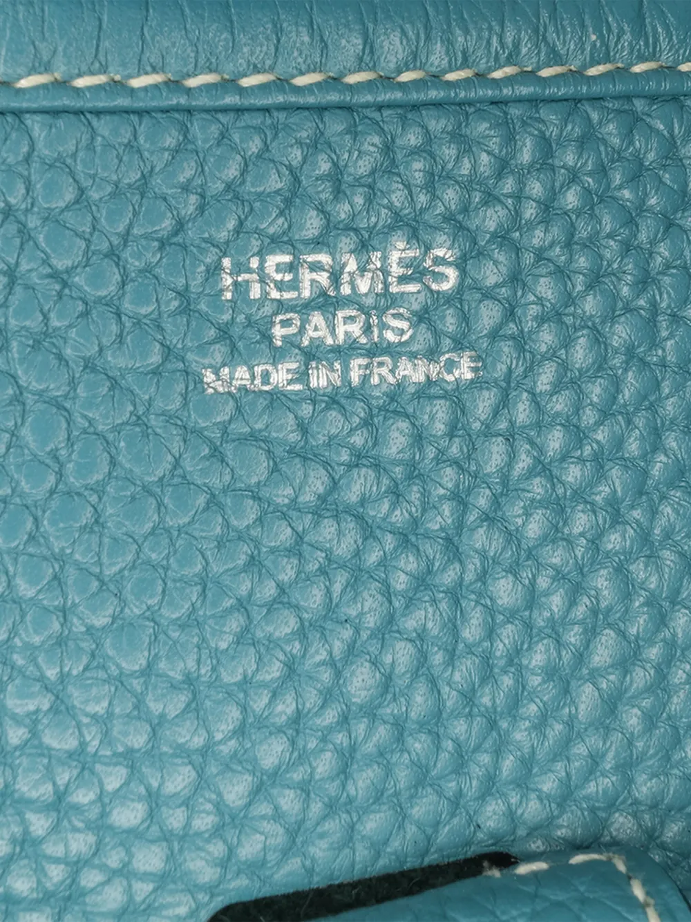 Pre-owned Hermes 2013 Clemence Evelyne Iii Pm Crossbody Bag In Blue