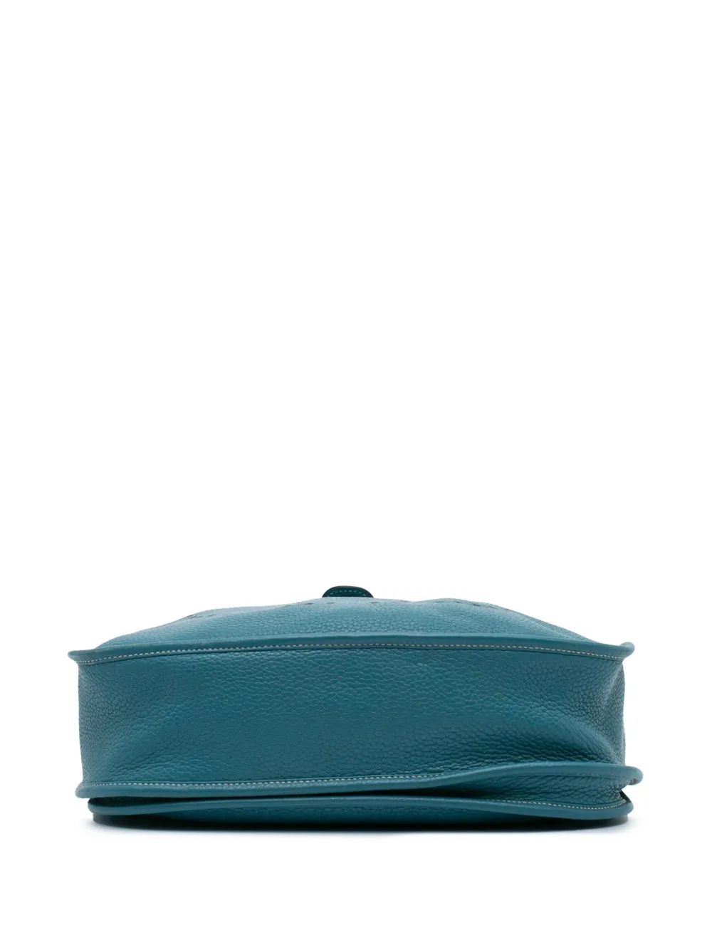 Pre-owned Hermes 2013 Clemence Evelyne Iii Pm Crossbody Bag In Blue