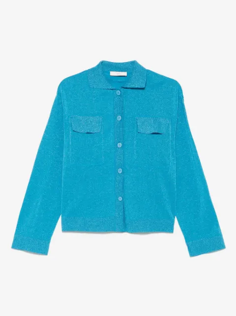 Akep lurex-detail shirt