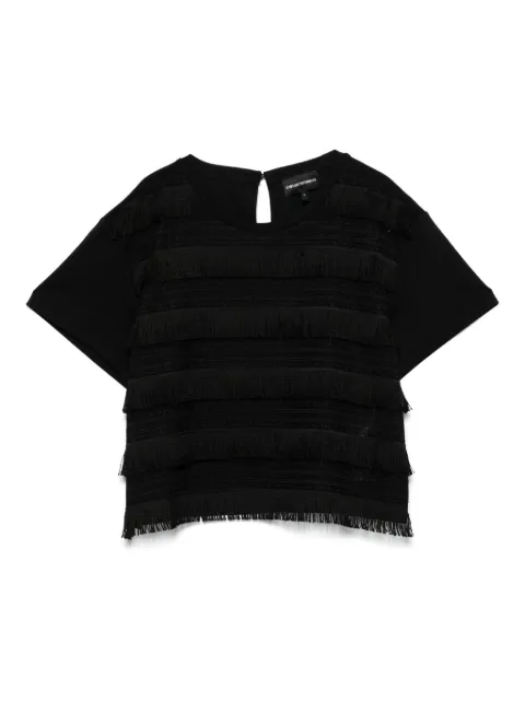 Emporio Armani fringed T-shirt