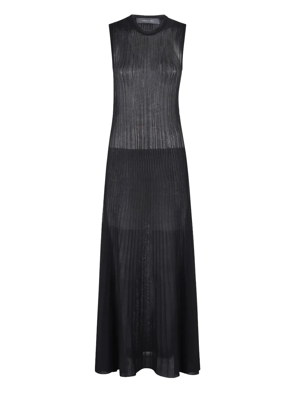 FEDERICA TOSI SEMI-SHEER PLEATED MAXI DRESS