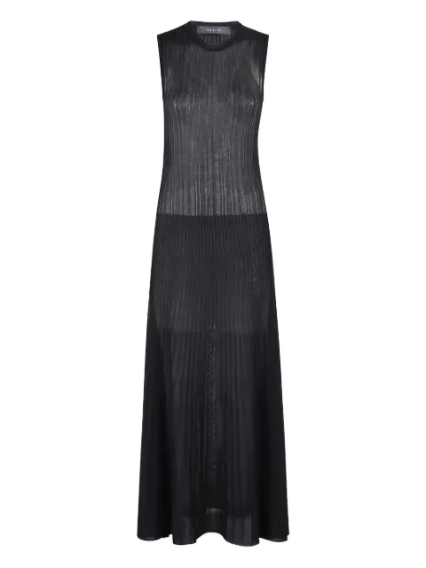 Federica Tosi semi-sheer pleated maxi dress