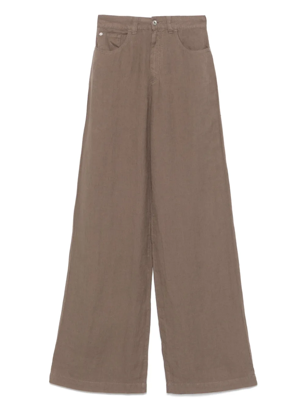 Emporio Armani Linnen broek Bruin