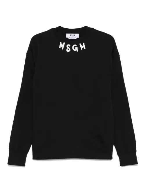 MSGM sweat à logo imprimé - Noir - MSGM - Modalova