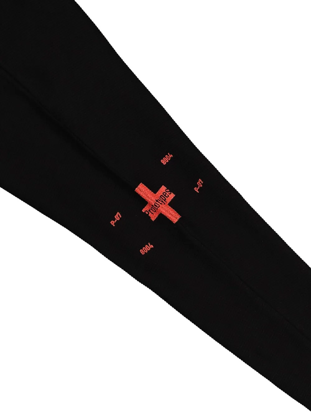 PROTOTYPES Waffle Twisted hoodie Zwart