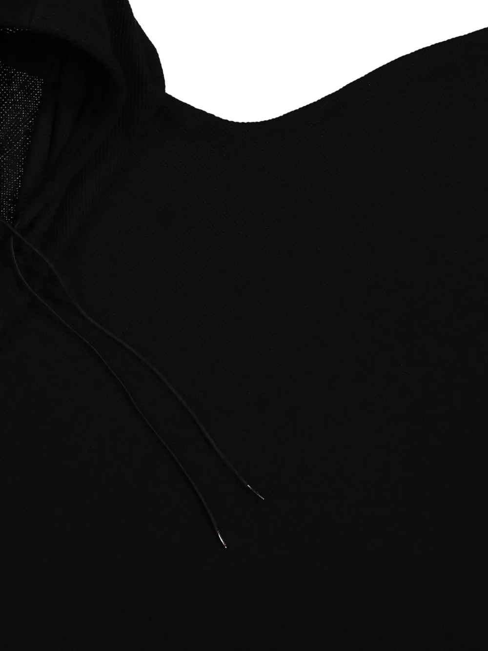 PROTOTYPES Waffle Twisted hoodie Zwart