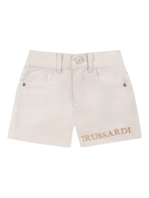 TRUSSARDI JUNIOR logo-embroidered shorts