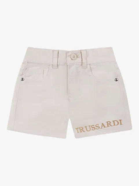 TRUSSARDI JUNIOR logo-embroidered shorts