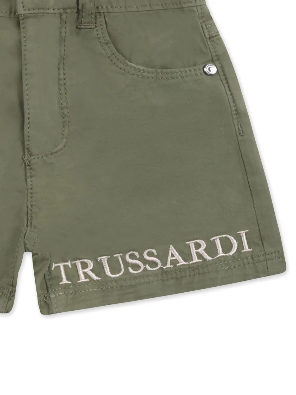TRUSSARDI JUNIOR Shorts met geborduurd logo Groen