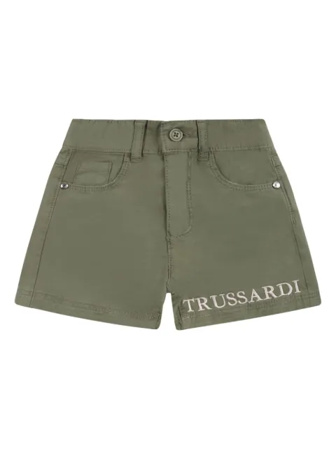 TRUSSARDI JUNIOR logo-embroidered shorts