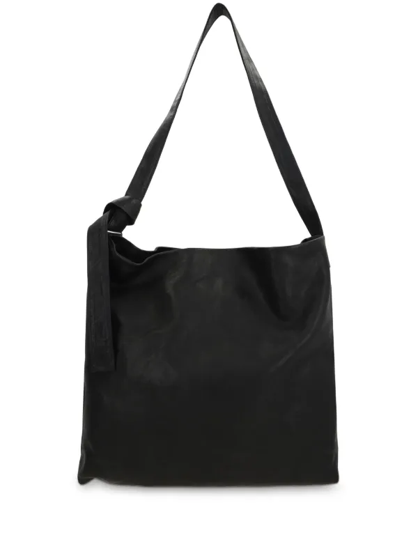 Ann Demeulemeester レザーショルダーバッグ | ブラック | FARFETCH JP