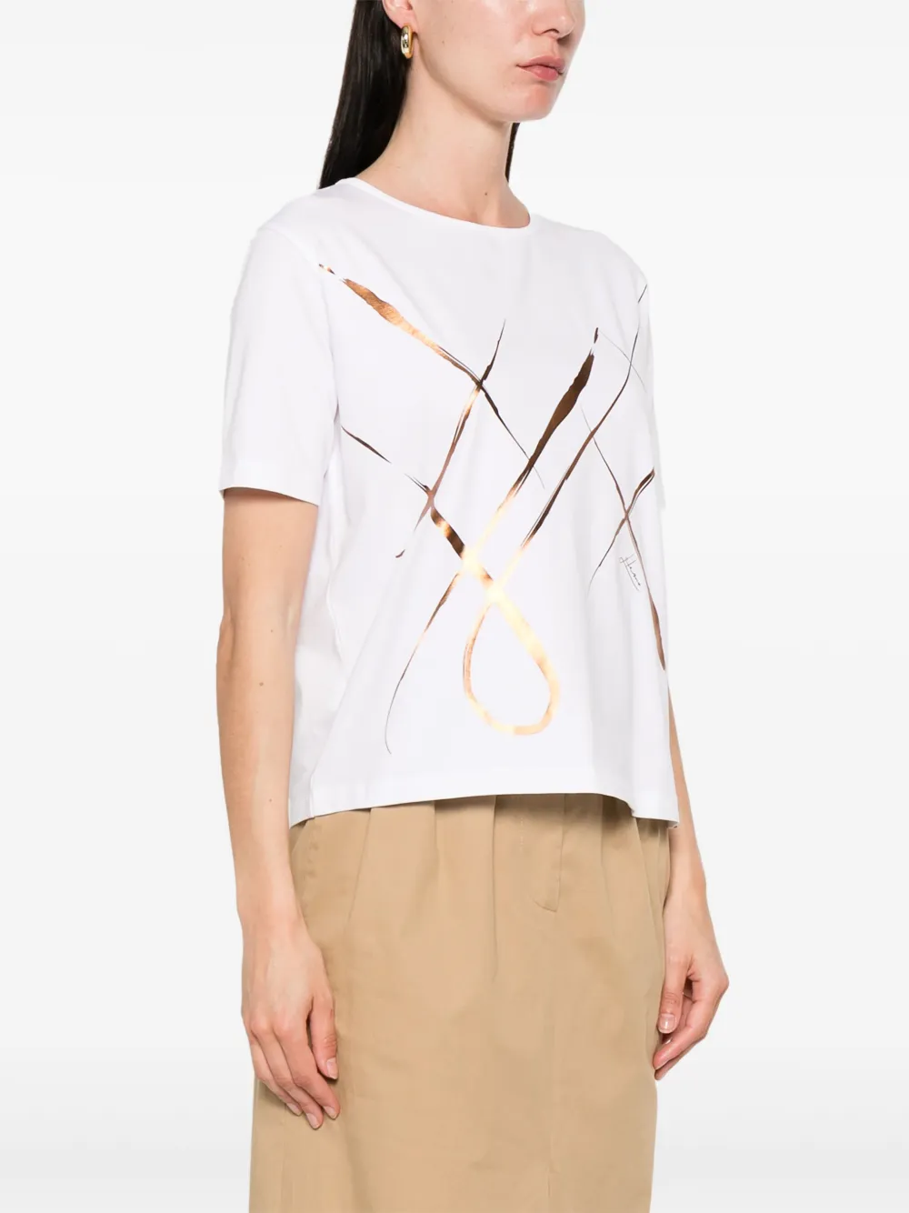Herno T-shirt met grafische print Wit