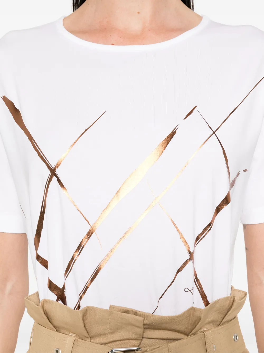 Herno T-shirt met grafische print Wit
