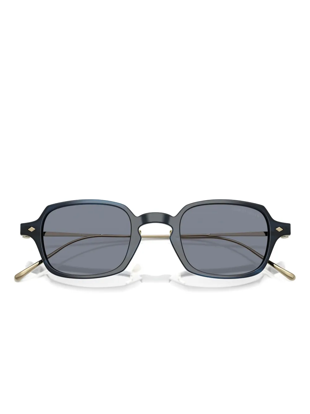 Giorgio Armani Zonnberil met rechthoekig montuur Blauw