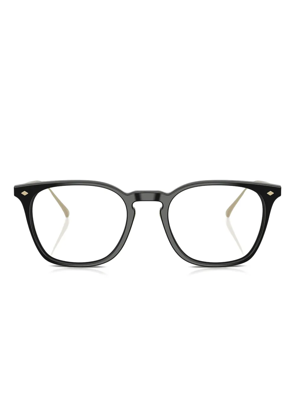 Giorgio Armani titanium-square frames glasses - Nero