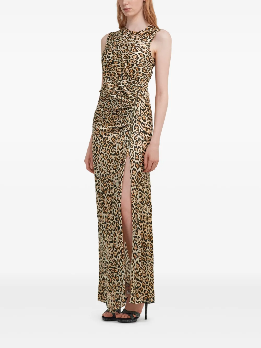 ROBERTO CAVALLI LEOPARD-PRINT MAXI DRESS