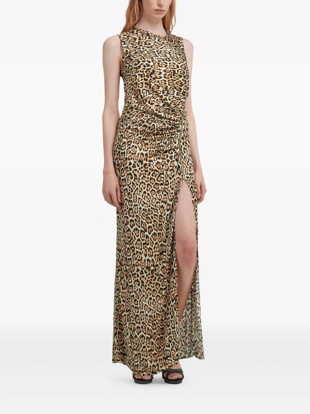 ROBERTO CAVALLI LEOPARD-PRINT MAXI DRESS