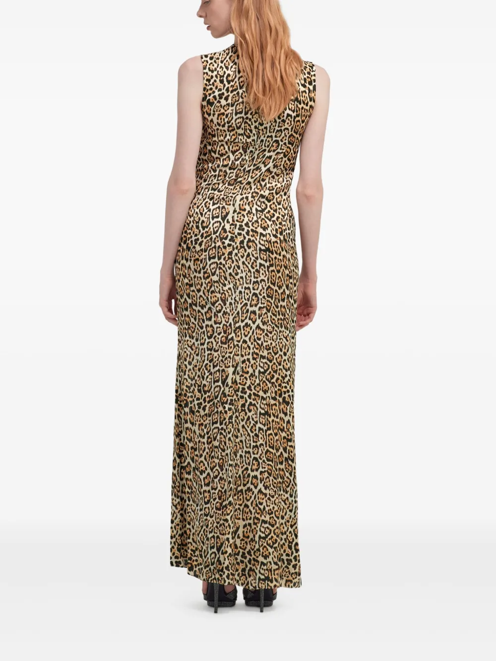 ROBERTO CAVALLI LEOPARD-PRINT MAXI DRESS