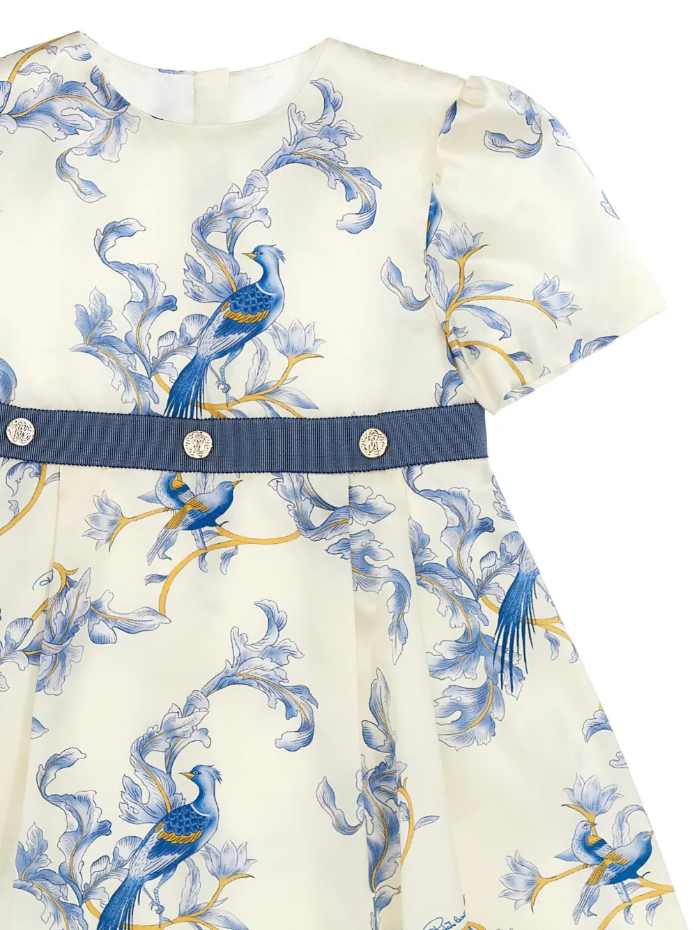 Roberto Cavalli Junior Jurk met bloemenprint Wit