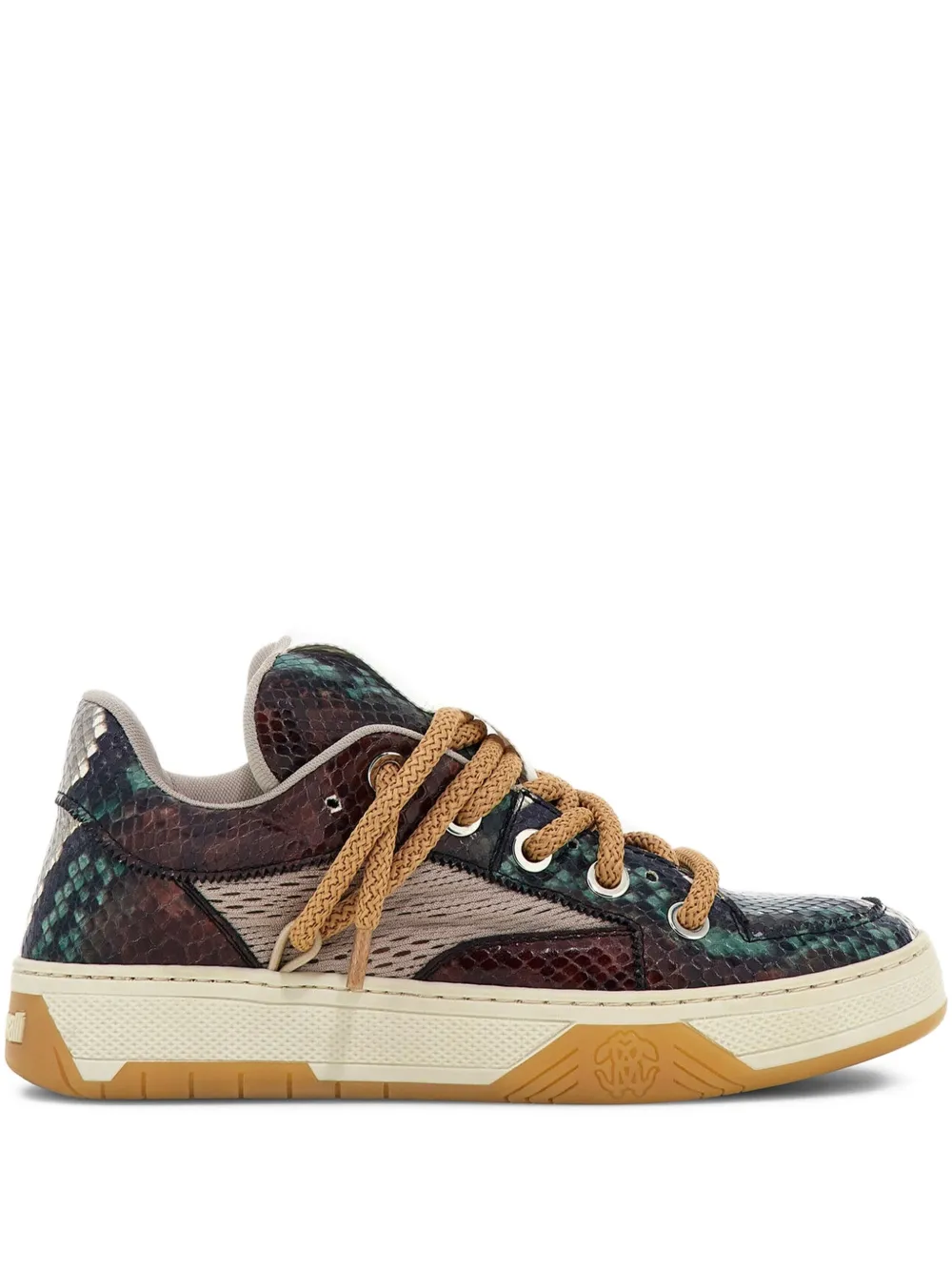 Roberto Cavalli snakeskin-print sneakers Blue