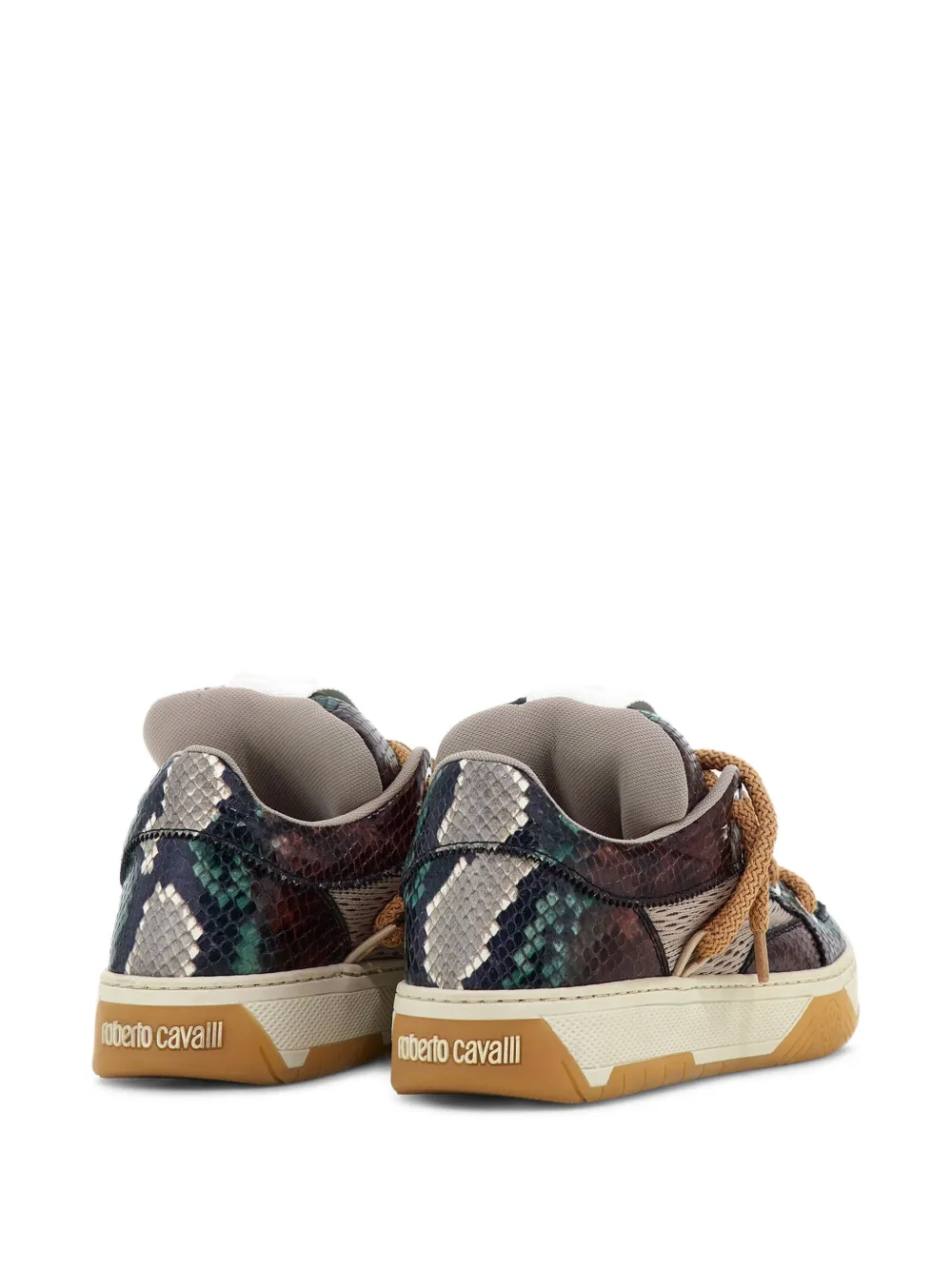Roberto Cavalli snakeskin-print sneakers Blue