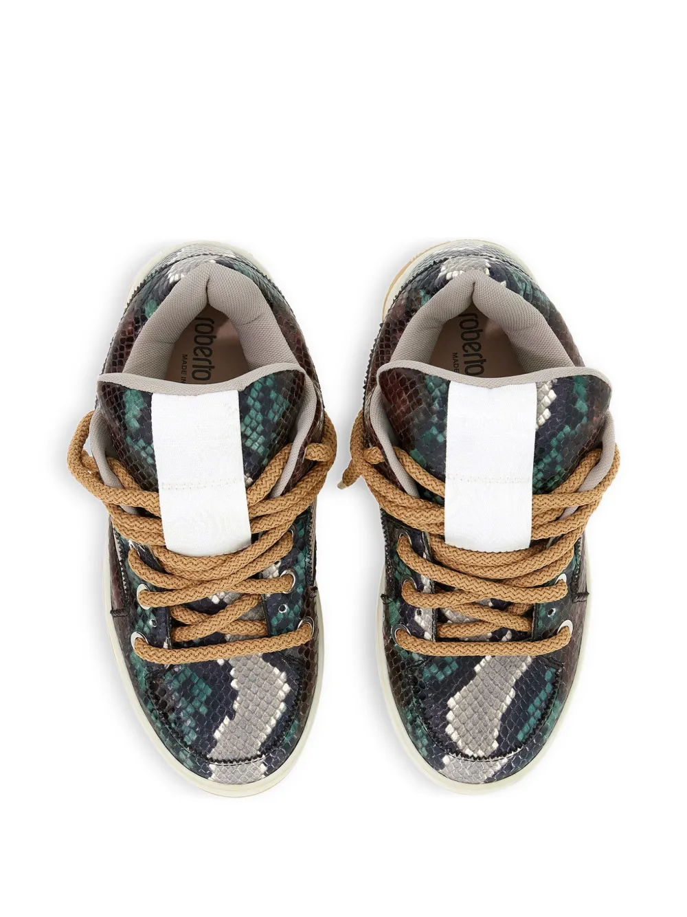 Roberto Cavalli snakeskin-print sneakers Blue