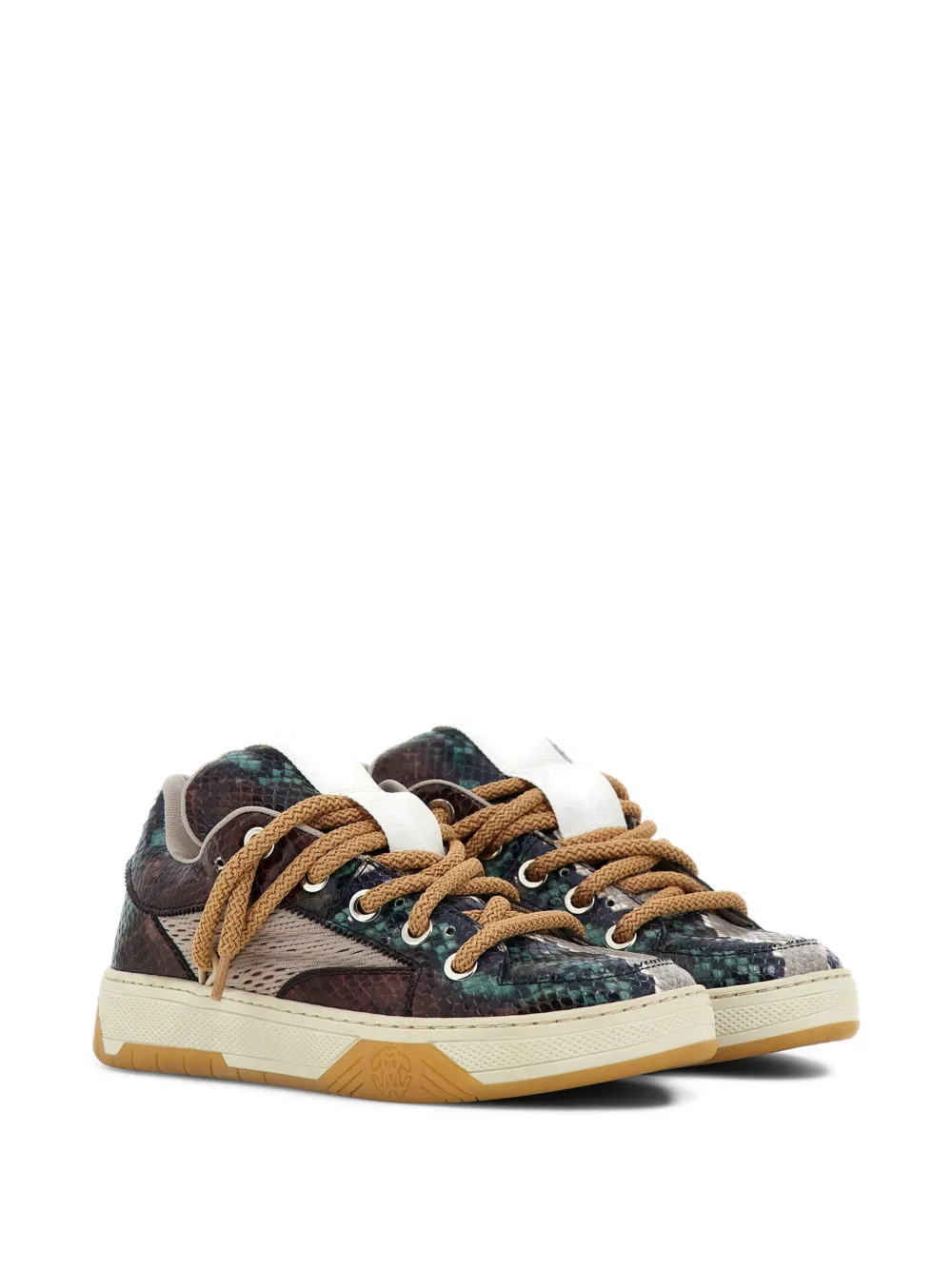 Roberto Cavalli snakeskin-print sneakers Blue
