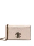 Roberto Cavalli Mirror Snake-plaque shoulder bag - Pink
