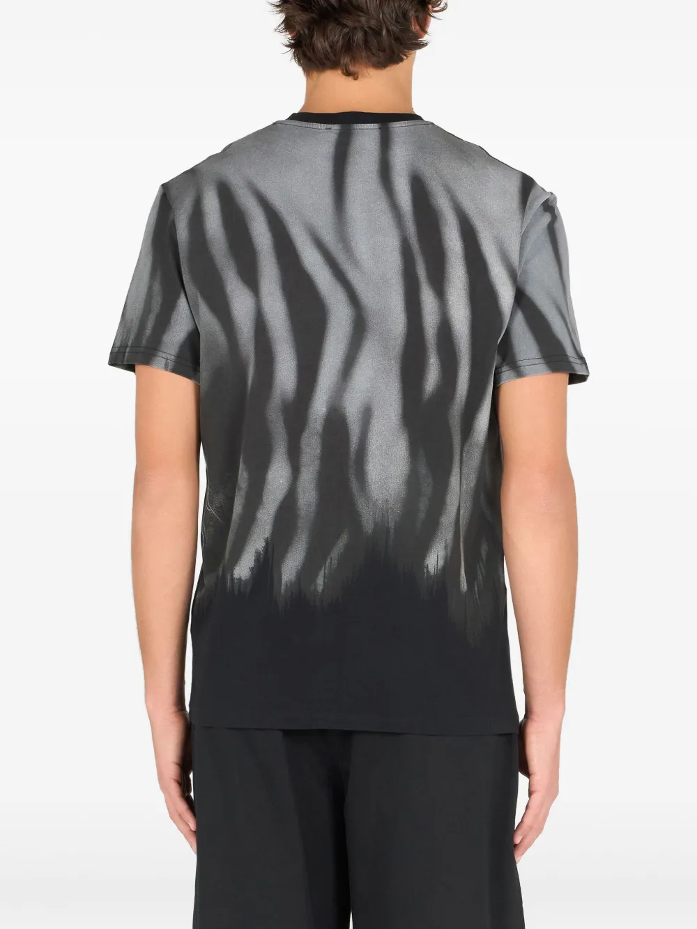 Roberto Cavalli T-shirt met tijgerprint Zwart