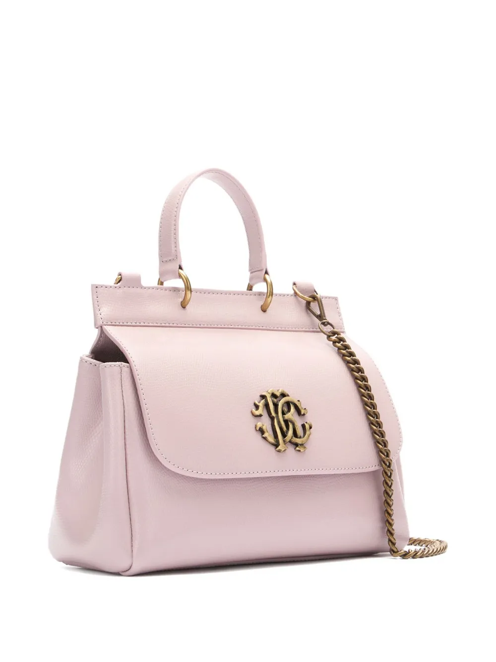 Roberto Cavalli Shopper met RC-plakkaat en monogram Roze