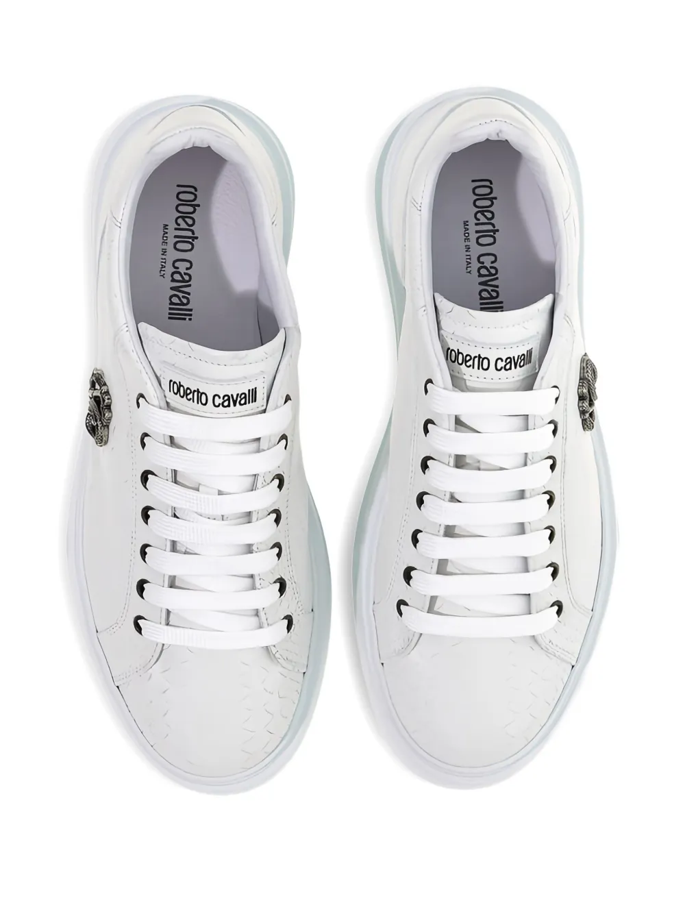 Roberto Cavalli logo-plaque low-top sneakers White
