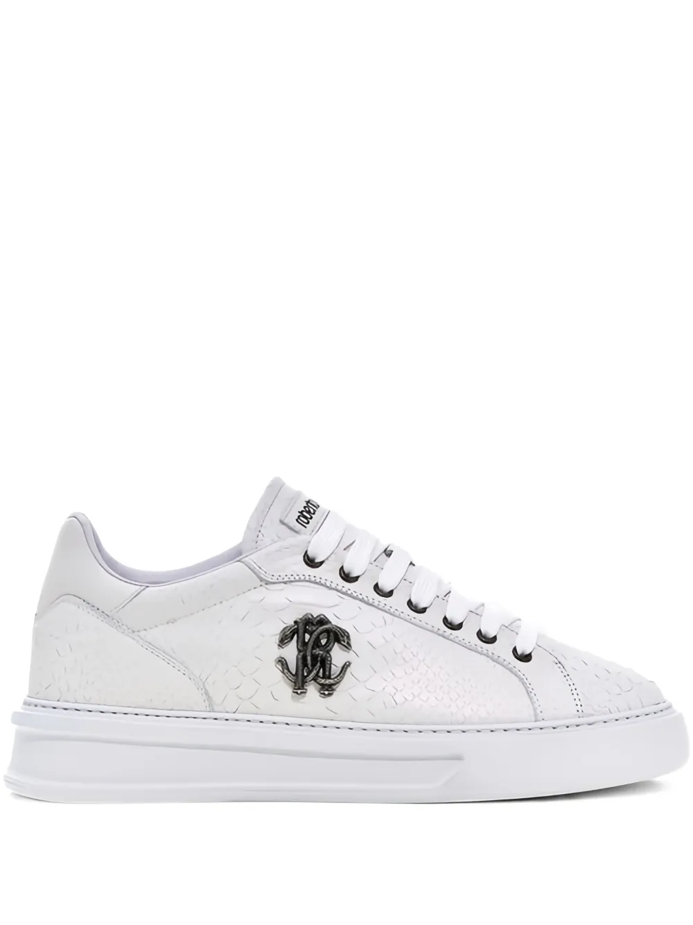 Roberto Cavalli logo-plaque low-top sneakers White