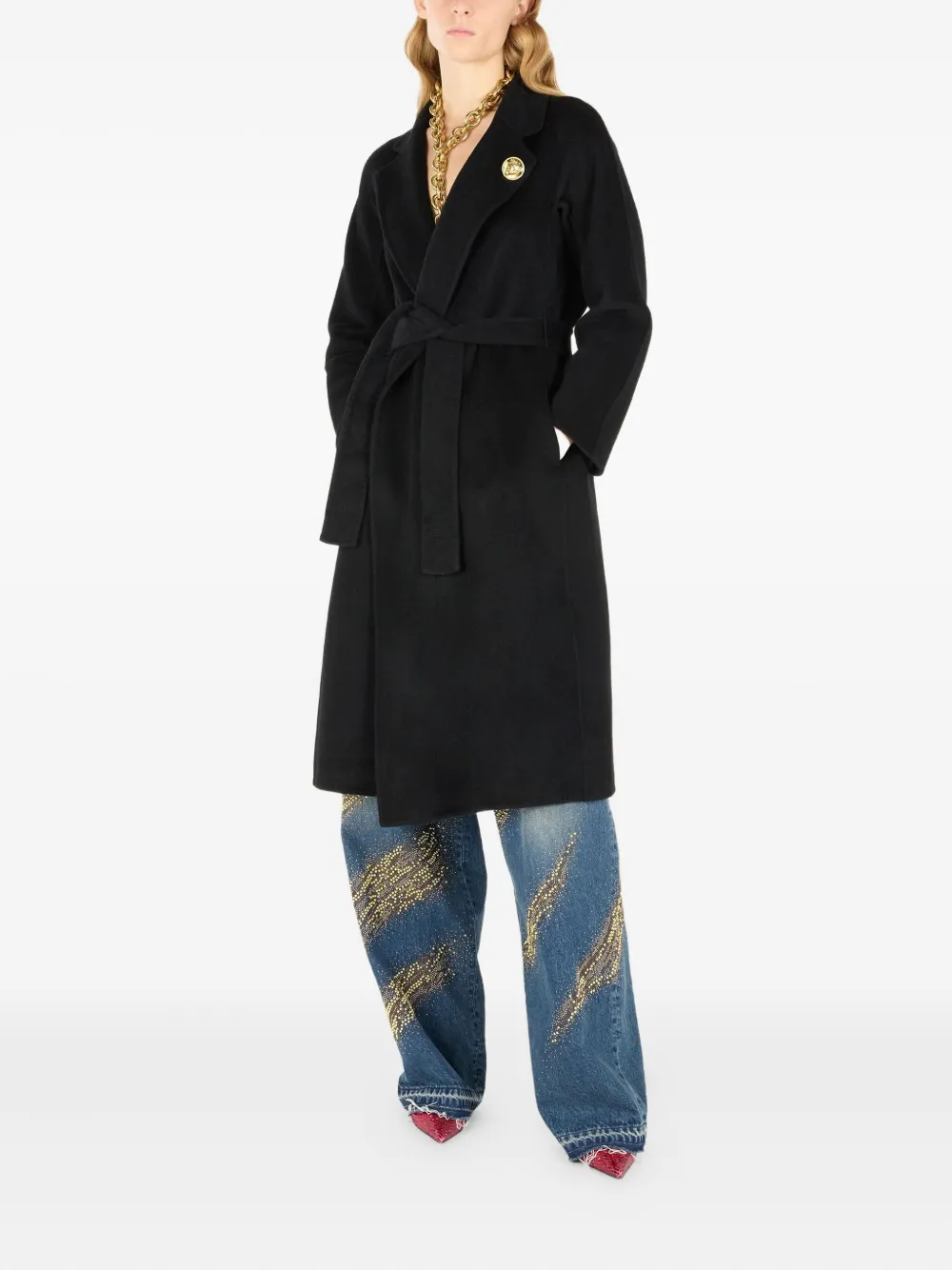 Roberto Cavalli Jas met logoplakkaat Zwart