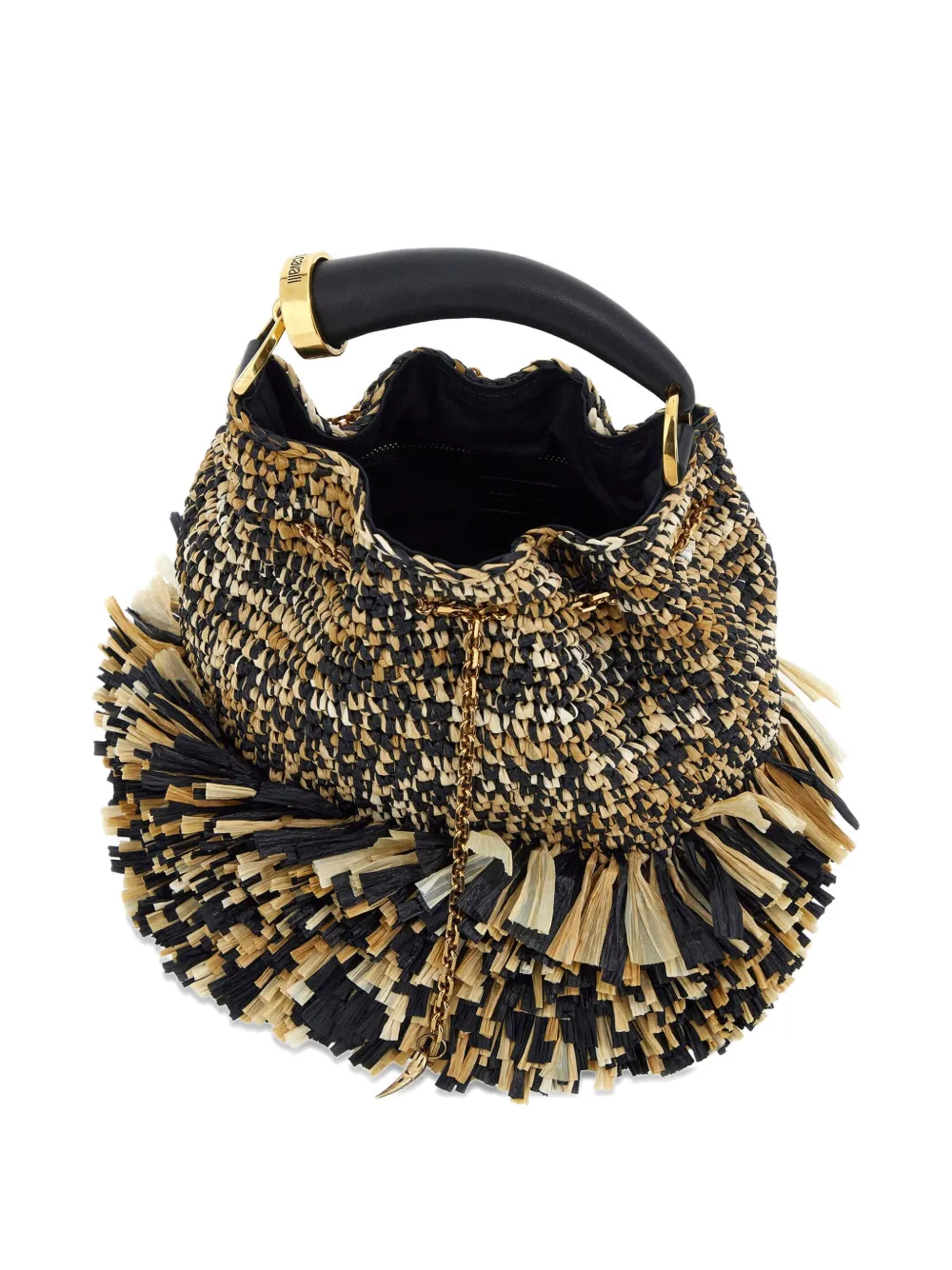 Roberto Cavalli Fringed Shoulder Bag In Black