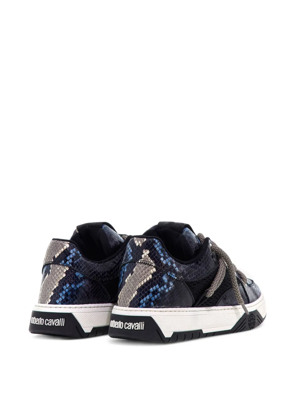 Roberto Cavalli snakeskin-print sneakers Blue