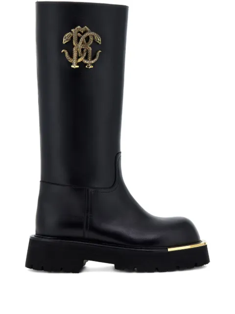 Roberto Cavalli logo-plaque boots