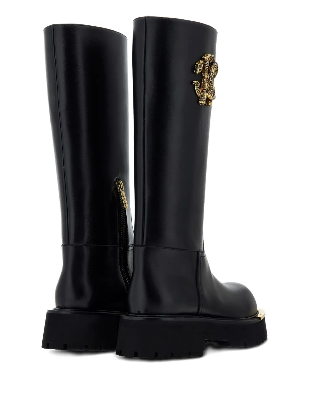 Roberto Cavalli logo-plaque boots Black