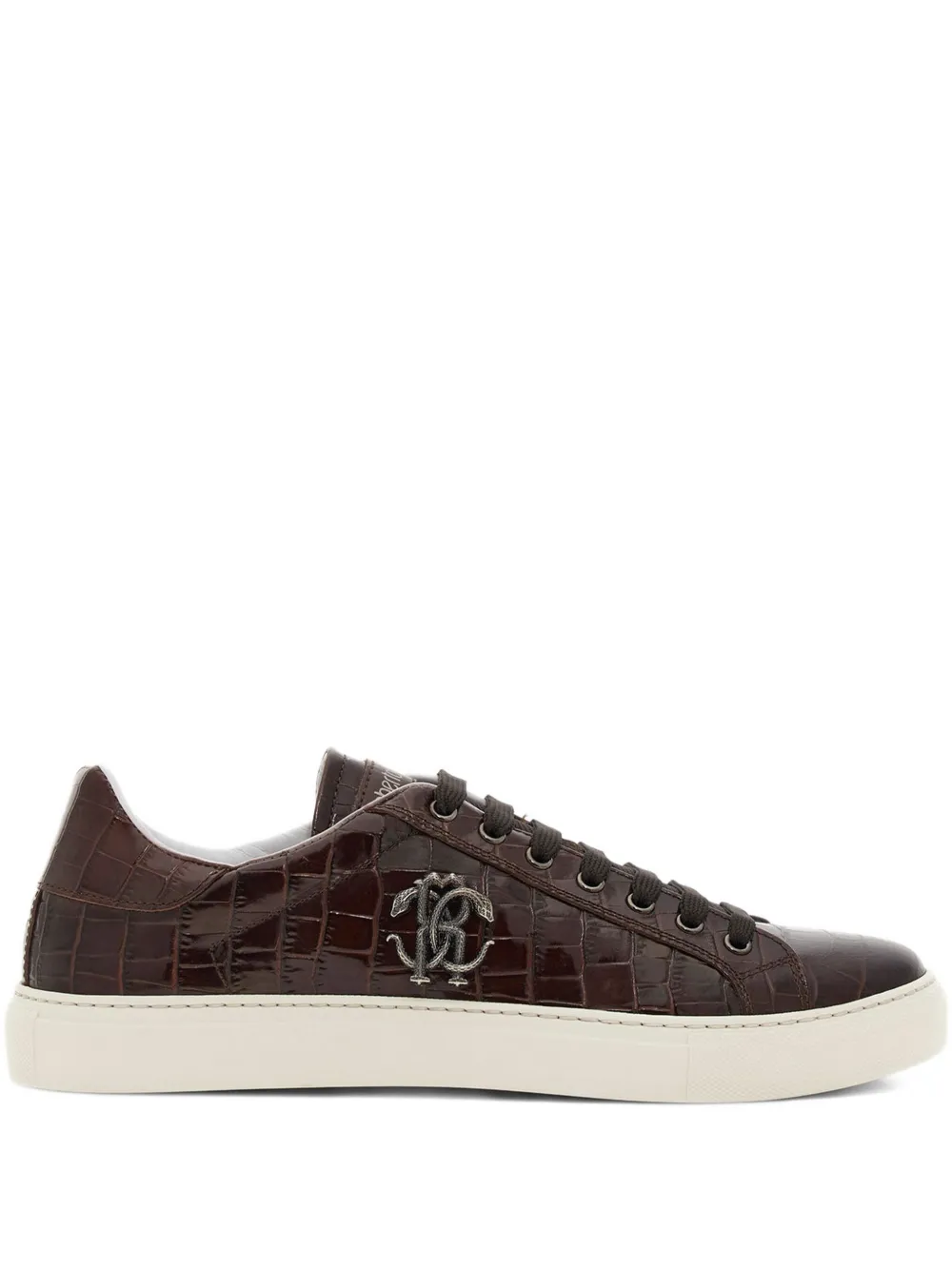 Roberto Cavalli RC Monogram-plaque sneakers – Brown