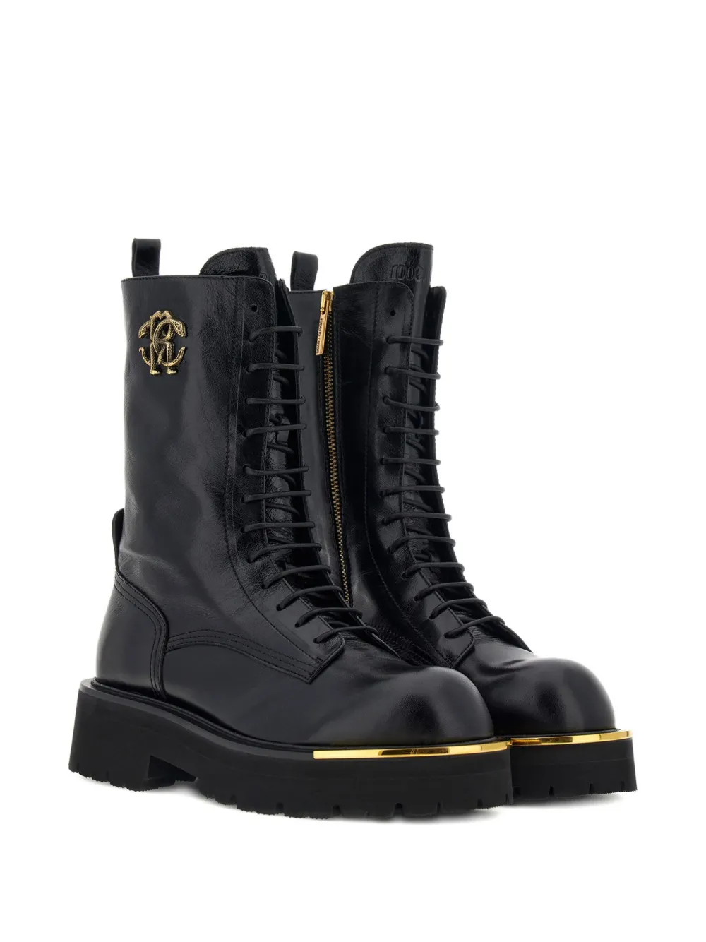  Roberto Cavalli Combat Boots - Black 