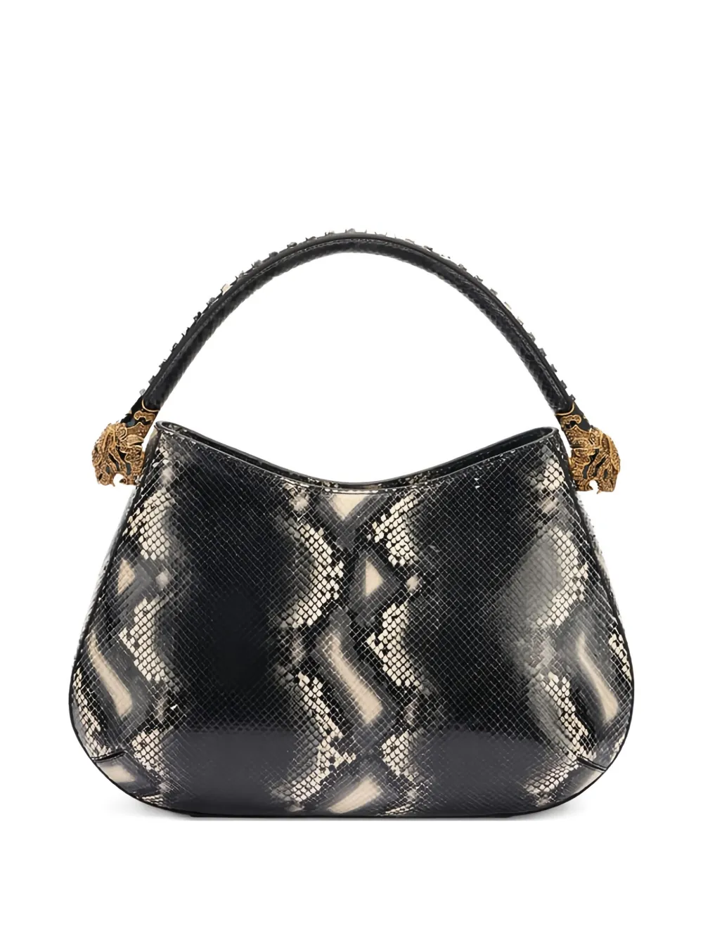Roberto Cavalli embossed-leather shoulder bag - Black