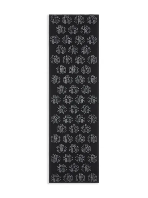 Roberto Cavalli écharpe en maille intarsia à logo