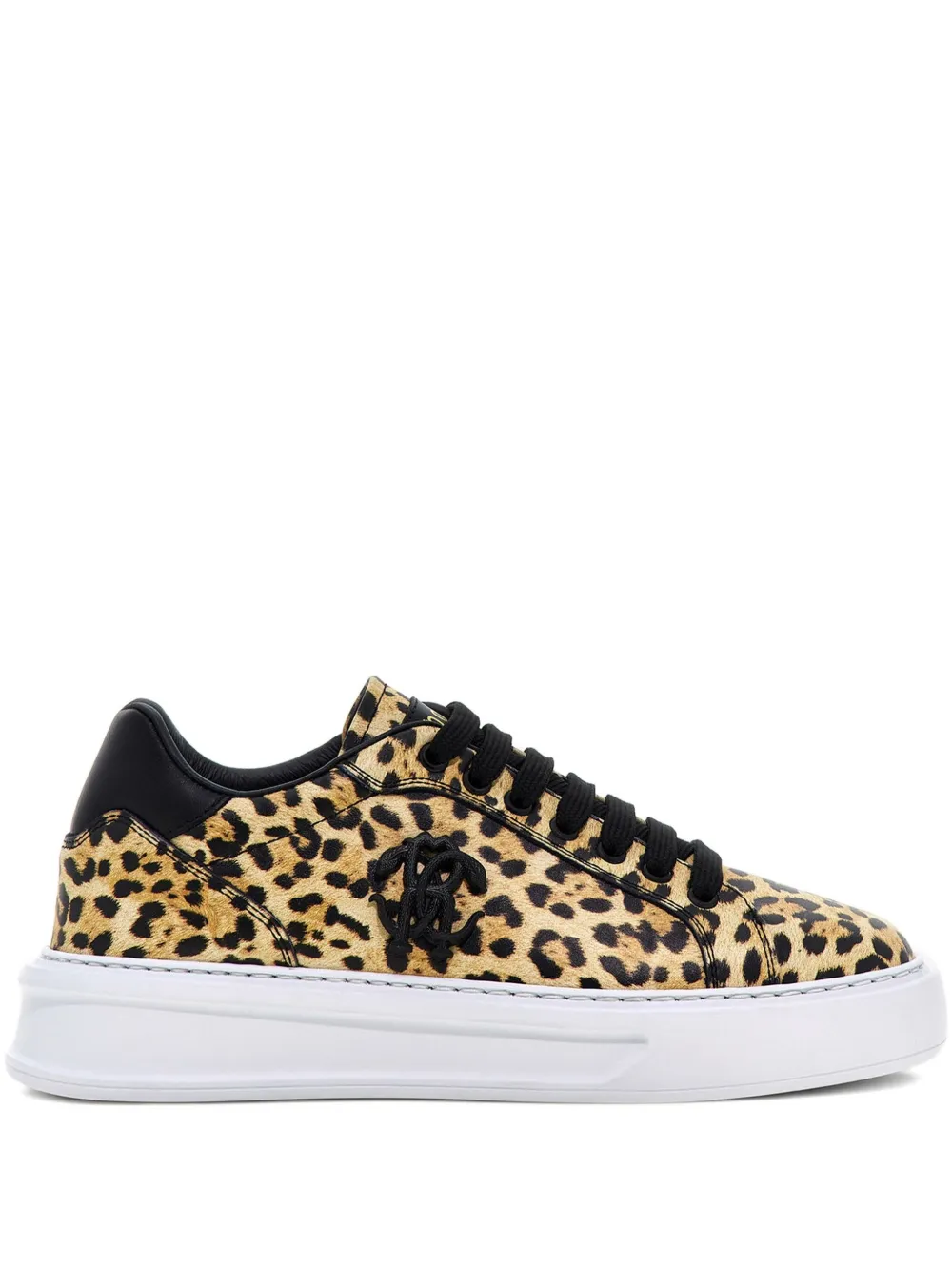 Roberto Cavalli jaguar-print sneakers Neutrals