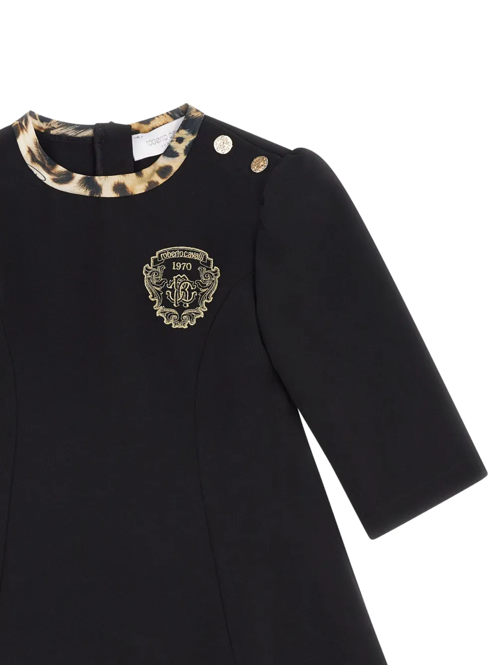Roberto Cavalli Junior Jurk met RC-logo Zwart