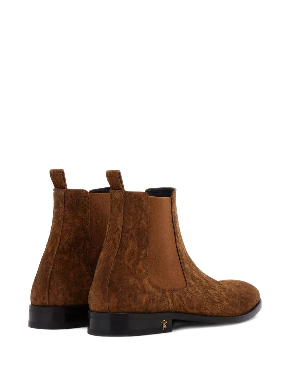 Roberto Cavalli suede ankle boots Brown